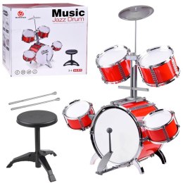 Duża perkusja dla dzieci 5 bębnów talerz IN0141