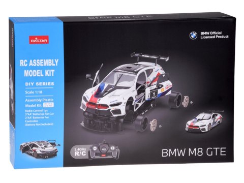 Rastar BMW M8 GTE model 1:18 do złożenia - auto zdalnie sterowane RC0708
