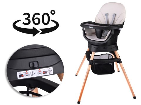 Wielofunkcyjny fotel obracane krzesełko do karmienia 6w1 dla dzieci ZA5659