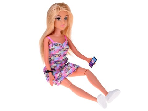 Anlily Lalka turystka na rowerze + telefon i ruchomy selfie stick ZA5698