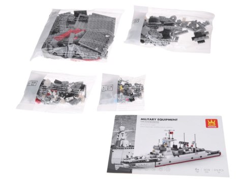 Klocki Techniczne Wange Okręt Type 052D Destroyer Statek 376ele ZA5673