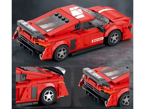 Klocki techniczne Auto CZERWONE w stylu sportowego coupe 373-ele ZA5782