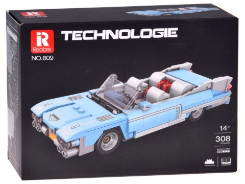 Klocki techniczne BŁĘKITNY KABRIOLET klasyka amerykańska 308-ele ZA5791