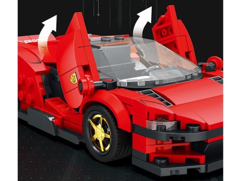 Klocki techniczne Futurystyczne auto CZERWONE drzwi unoszone 275-ele ZA5794