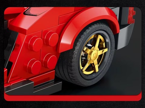 Klocki techniczne Futurystyczne auto CZERWONE drzwi unoszone 275-ele ZA5794