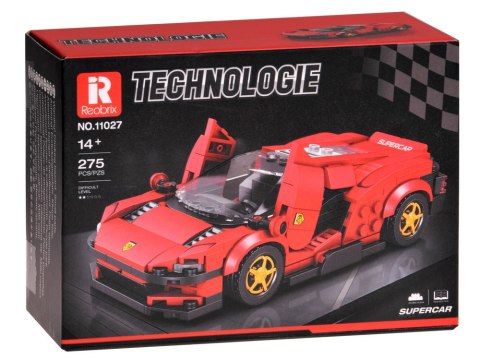 Klocki techniczne Futurystyczne auto CZERWONE drzwi unoszone 275-ele ZA5794