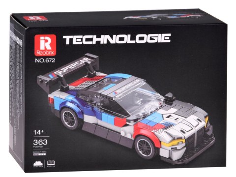 Klocki techniczne Superauto WYŚCIGOWE malowanie, spojler 363-ele ZA5780