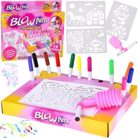 Kreatywny zestaw plastyczny AIRBRUSH - pompka pisaki i szablony ZA5709