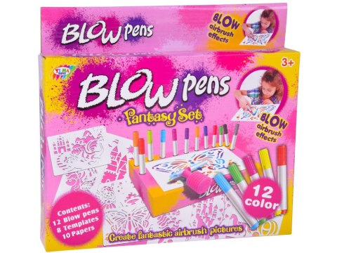 Kreatywny zestaw plastyczny AIRBRUSH - pompka pisaki i szablony ZA5709