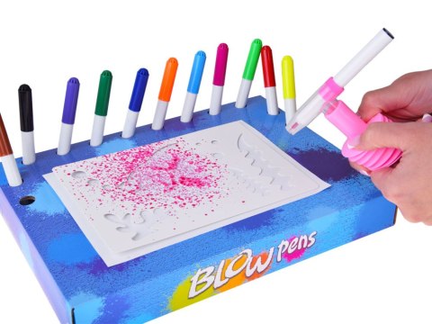 Kreatywny zestaw plastyczny AIRBRUSH - pompka pisaki i szablony ZA5710