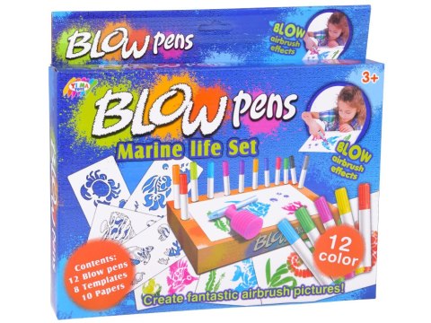 Kreatywny zestaw plastyczny AIRBRUSH - pompka pisaki i szablony ZA5710