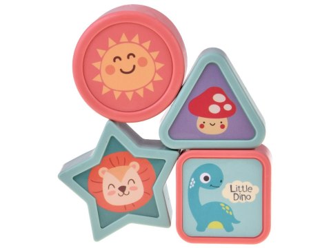 Miękkie Pastelowe Klocki Gumowe z Uroczymi Kaczuszkami Zestaw 30szt. ZA5671