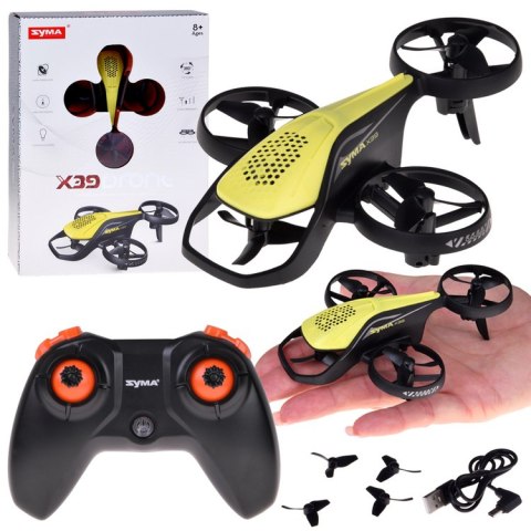 Mini Dron SYMA X39 czteroosiowy 2 prędkości akrobacje pilot 2,4GHz RC0715