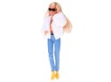 Modna lalka influencerka Anlily zimowy outfit futerko akcesoria ZA5701