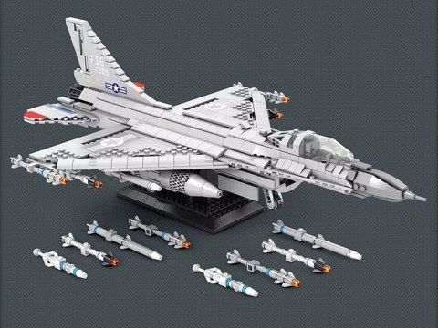 Reobrix Klocki konstrukcyjne samolot myśliwiec F16 1337ele ZA5801