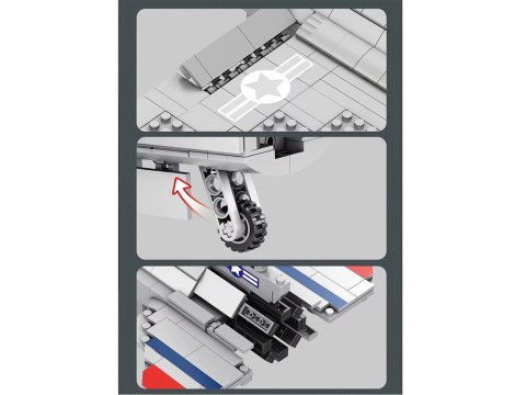 Reobrix Klocki konstrukcyjne samolot myśliwiec F16 1337ele ZA5801