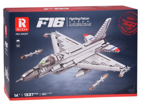 Reobrix Klocki konstrukcyjne samolot myśliwiec F16 1337ele ZA5801