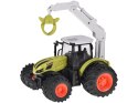 Sterowany Traktor na pilota z przyczepą i chwytakiem bale drewna RC0719