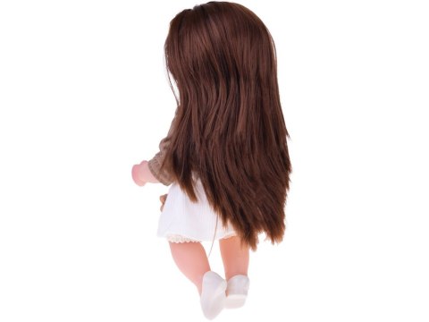 Urocza lalka Tosia z miękkiej gumy długie włosy sukienka 30 cm ZA5832