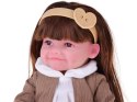 Urocza lalka Tosia z miękkiej gumy długie włosy sukienka 30 cm ZA5832