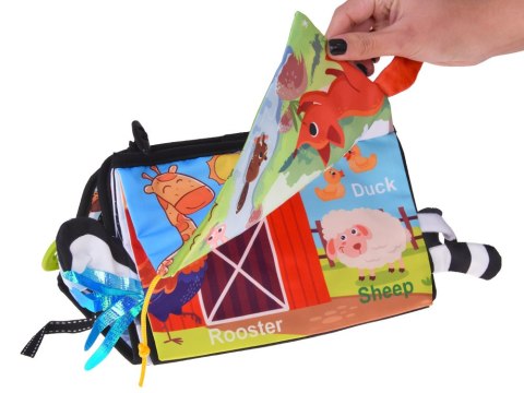 Zabawka sensoryczna składana z lusterkiem + książeczka kontrastowa ZA5829