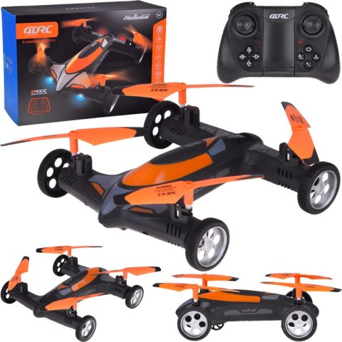 Zdalnie sterowany DRON Quadkopter z kamerką 2w1 Lata + jeździ RC0725 PO