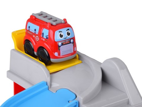 Zestaw Garaż samochodowy ze zjazdem STRAŻ POŻARNA + auto strażackie ZA5691