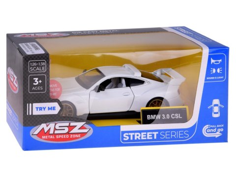 Auto Metalowe sportowe BMW 3.0 CSL 1:34 Efektami Dźwięk i Światło ZA5948
