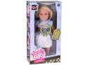 Duża urocza lalka 48cm w sukience + wbudowana melodia i miękki tułów ZA5843