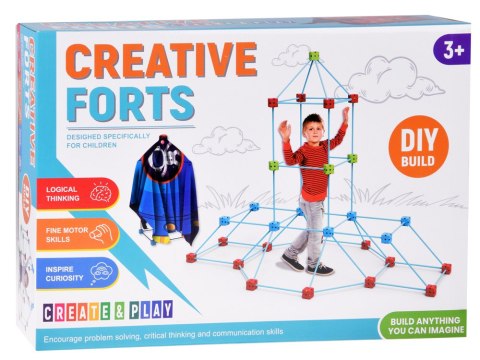 Duży Zestaw SŁOMKI KONSTRUKCYJNE kreatywne klocki do budowania 89el ZA5907