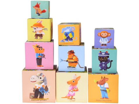 Edukacyjne puzzle sześcienne dla dzieci - kreatywna układanka 10szt. ZA5868