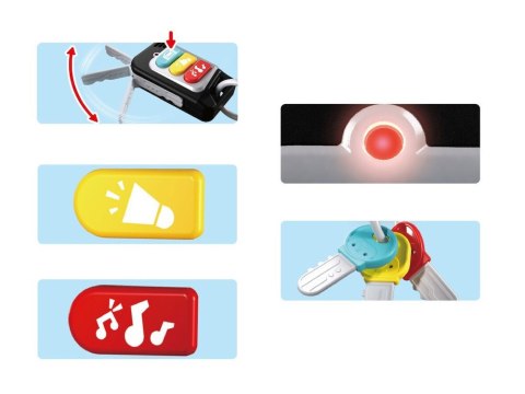 Interaktywne kluczyki z pilotem do auta dla malucha Dźwięk + melodie ZA5871