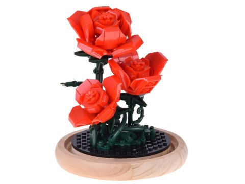 Klocki konstrukcyjne Podświetlana RÓŻA pod kopułą - kwiaty 219-ele ZA5901