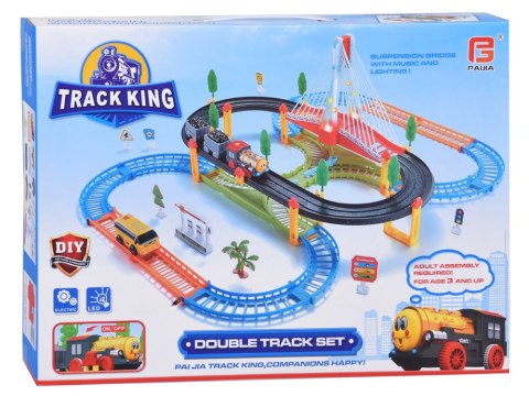 Kolejka Elektryczna 2w1 Lokomotywa z Wagonami + Tor i Autobus ZA5886