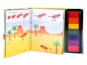 Kreatywna książeczka do malowania palcami DINOZAURY 64str 7 kolorów AP0048