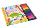 Kreatywna książeczka do malowania palcami DINOZAURY 64str 7 kolorów AP0048
