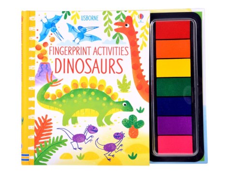 Kreatywna książeczka do malowania palcami DINOZAURY 64str 7 kolorów AP0048