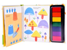 Kreatywna książeczka do malowania palcami OGRÓD 64str 7 kolorów AP0049