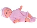 Lalka Bobas z Łóżeczkiem w Różowym Ubranku Niemowlak ZA5855