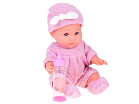 Lalka Bobas z Łóżeczkiem w Różowym Ubranku Niemowlak ZA5855