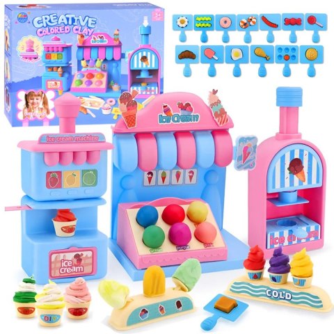 Słodki zestaw MASA PLASTYCZNA Lodziarnia Cukiernia - dużo akcesoriów ZA5895