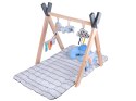 Stojak Drewniany Mata Edukacyjna Gimnastyczna Baby Gym dla Niemowląt ZA5882