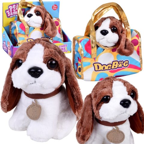 Urocza Maskotka Piesek w Torebce przytulanka dla dziecka ZA5856