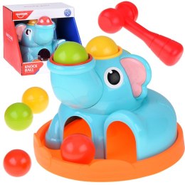 Zabawka edukacyjna Słonik sorter zbijak z młoteczkiem i piłeczkami ZA5910