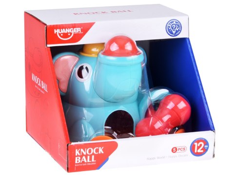 Zabawka edukacyjna Słonik sorter zbijak z młoteczkiem i piłeczkami ZA5910