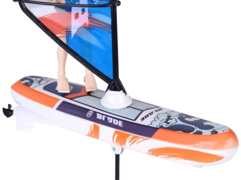 Zdalnie sterowany świecący WINDSURFER pływający na pilota RC0740