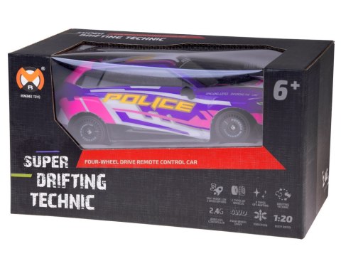 Auto do driftu zdalnie sterowane PODŚWIETLENIE wymienne opony 4WD RC0744