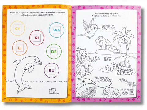 Kapitan Nauka Kolorowanka sylabowa. Dzikie zwierzęta KS1210