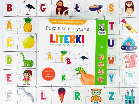 Kapitan Nauka Puzzle sensoryczne Literki - dotykam, układam i uczę się ZA6086