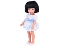 Lovely Girl Lalka z czarnymi krótkimi włosami w białej sukience 33cm ZA5850